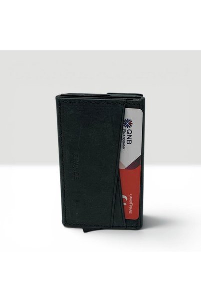 Grande Genuine Leather Card Holder Wallet with Snap Closure and RFID Protection