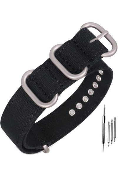 GENERAL Watch Bands,Canvas Replacement Watch Band 18mm 20mm 22mm 24mm 26mm So...