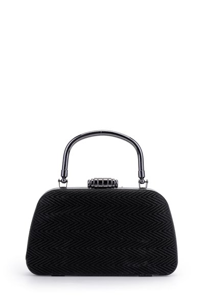 minebag Midnight Women's Evening Bag with Metal Handle and Chain Strap.