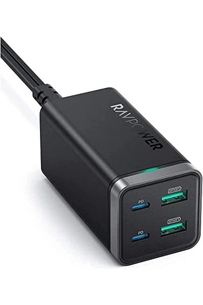 RavPower Pd Pioneer 65w Gan 4-Port Desktop Charger