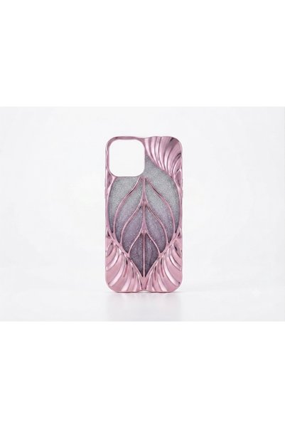 kılıfınbenden Iphone 15 pro rose gold yarpak pattern case model.