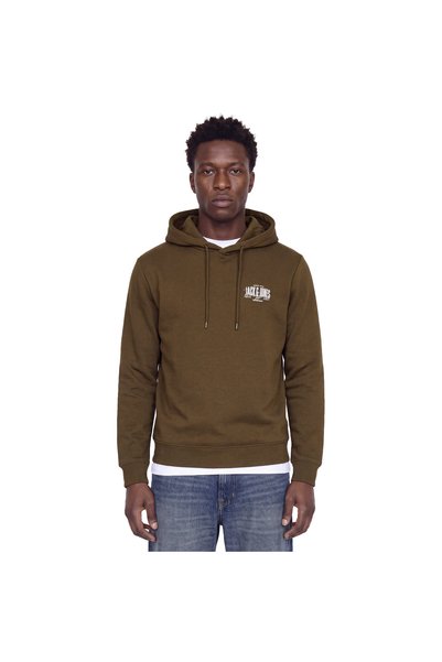 Jack & Jones JJAERO SWEAT HOOD 12298491-5024832 Καφέ