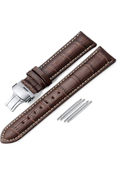 GENERAL iStrap Leather Watch Strap Replacement Alligator Grain Calf Leather B...