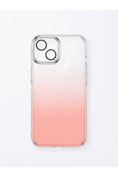 kılıfınbenden Iphone 13 salmon - case with pink gradient camera lens design.