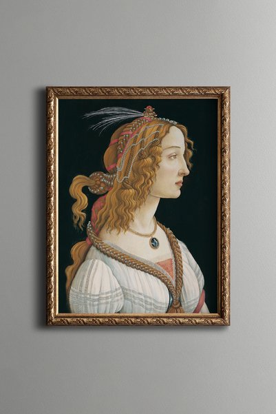 epiqart بورتريه ليدي - لوحة فنية بنمط عتيق - تصميم أنيق