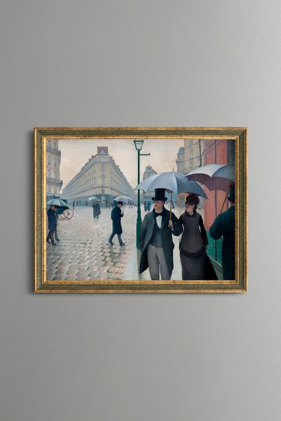 epiqart يوم ممطر في باريس - لوحة فنية بنمط عتيق - تصميم أنيق