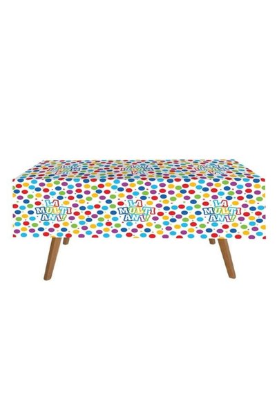 ANTBRO Față de Masă din Plastic cu Mesaj La Mulți Ani 120x180cm, 1 Bucată, AN...