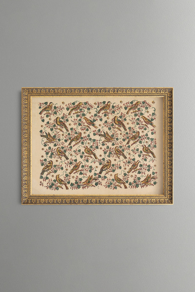 epiqart نقشة الطيور - لوحة فنية بنقشة عتيقة - تصميم أنيق