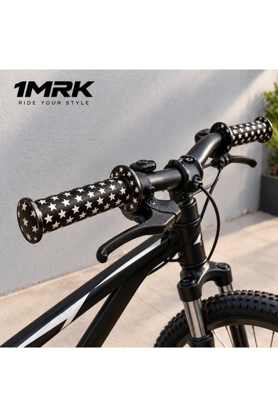 CA ALWKEEL Star Pattern Bicycle Handlebar Grips - 1Mrk