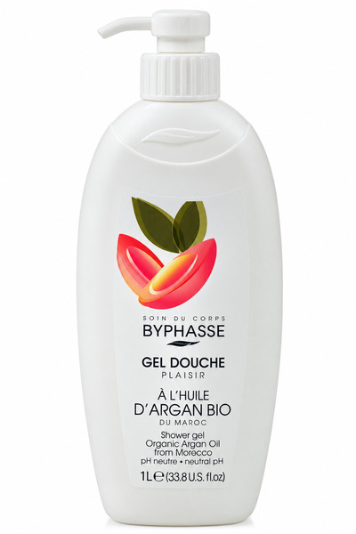 BYPHASSE Gel de duș cremos cu ulei organic de argan, 1 L