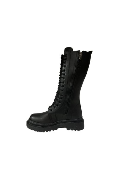 Şanzelize Stylish Boots with a Black Zippered Front and Comfortable Drawstring Closure.