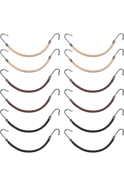 Khazna 15 Pcs Elastic Hook Hair Tie, Elastic Hooks Hair Ties Wrap Around Hair...