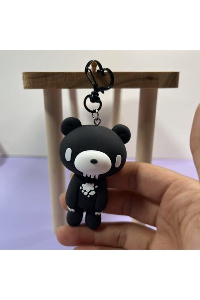 Choice black A high-end keychain in a minimalist black-and-white style, servi...