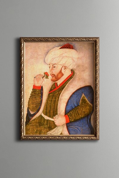 epiqart لوحة فاتح سلطان محمد - لوحة فنية بنمط عتيق - نموذج رفيع