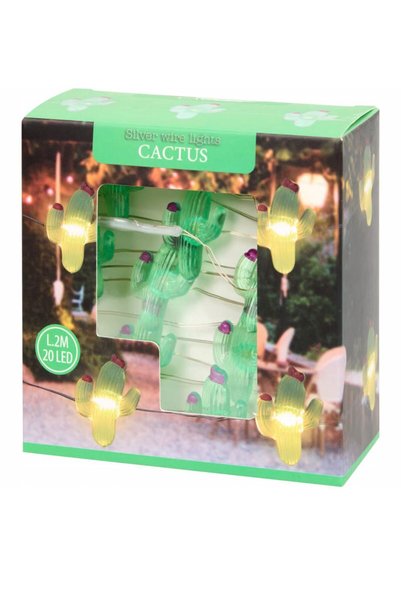 fara marca Ghirlandă luminoasă LED cu cactus – 20 LED-uri, 1,2 m, Alimentată ...