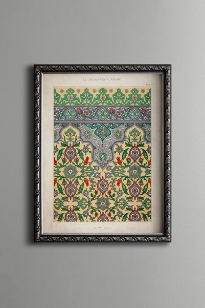 epiqart زخرفة مزينة بالزهور الملونة - لوحة فنية بنمط عتيق - تصميم رقيق