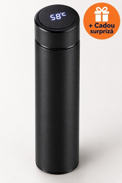 OferteTop Termos Inteligent 500 ml cu Afișaj LED de Temperatură, Infuzor pent...