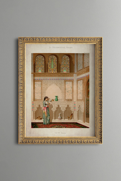 epiqart غرفة معيشة كلاسيكية - لوحة فنية بنقوش عتيقة - تصميم أنيق