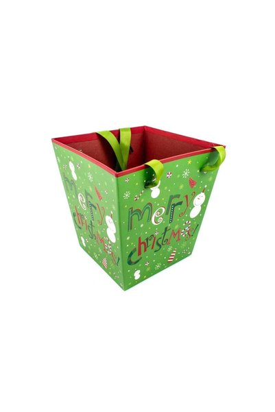 OEM Green Christmas Flower Pot Cardboard Box