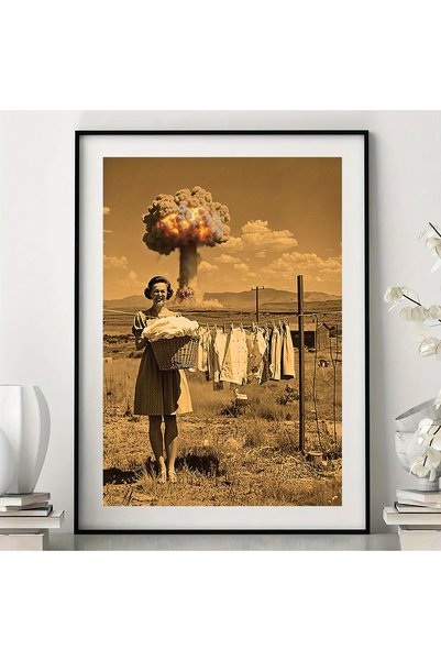 Generic Brand 1pc Retro Girl Explosion Canvas Wall Art Print, Pop Canvas Post...