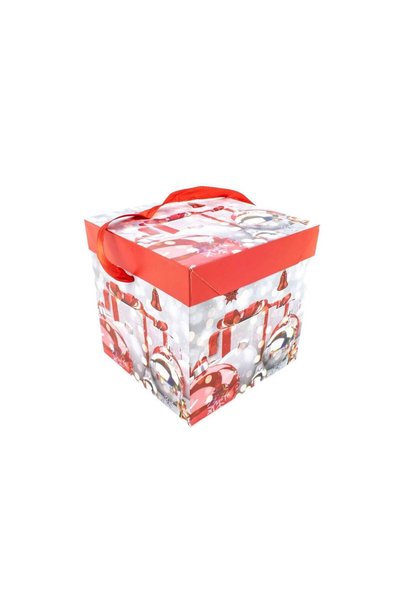OEM Cutii Din Carton Craciun Pliate Cu Globuri Si Cadouri 20x20x20 Cm/12/Set