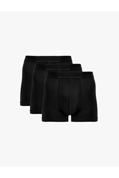 Koton Comfortable Fit Cotton Basic 3-Piece Boxer Set