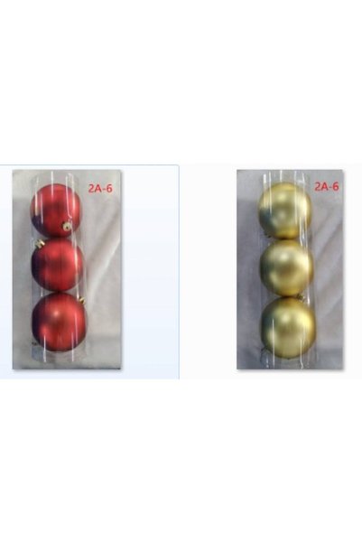 OEM Matte Christmas balls 15 cm, 3 pcs Red