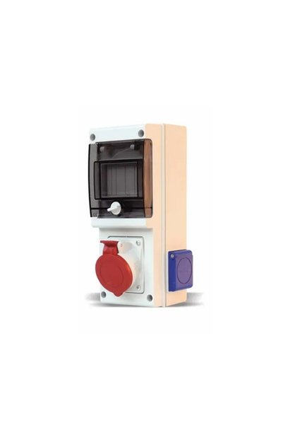 SCAME Bloc electric de prize BLOCK 1 632D.3W 5P 32 A 2 Schuko IP44