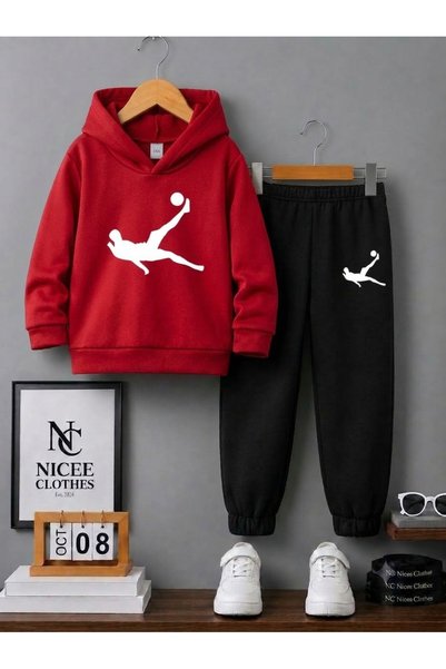NC Nicee Clothes SET DE TRENING UNISEX PENTRU COPII (ALB, CU IMPRIMARE RÖVEŞE...