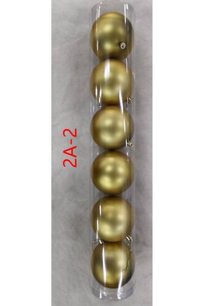 OEM Matte Christmas balls 10 cm, 6 pcs Red