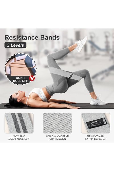 Tazweeq 3Pcs Booty Bands, Resistance Bands for Working Out, Exercise Stretch ...