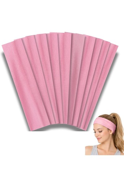 Styla Hair عبوة من 10 عصابات رأس مرنة ومضادة للانزلاق، مثالية للرياضة، اليوغا...
