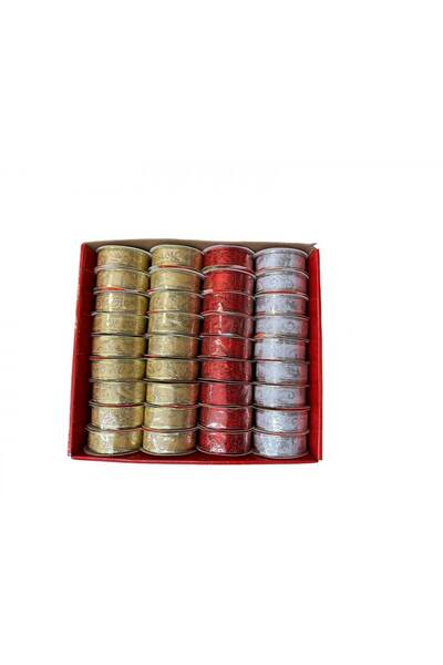 OEM Satin Ribbon With Christmas Print 2.5cm-3y Silver
