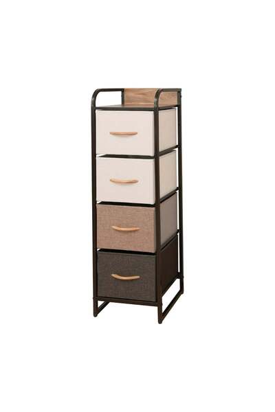 Generic Clothes closet and storage organizer 4 drawers fabric foldable storag...
