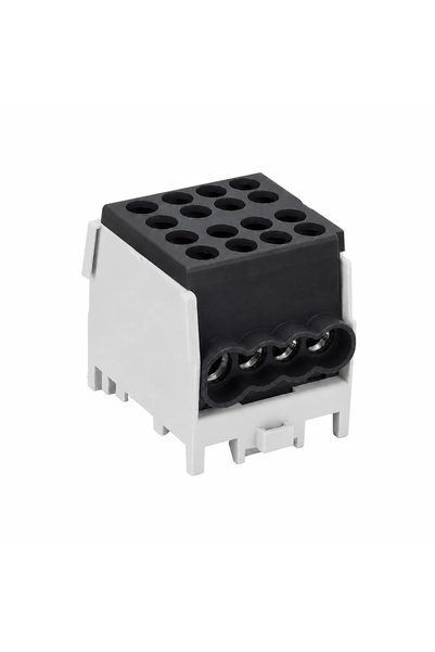 Elvon Distribution block 100 A black, input 1x25 mm², outputs 1x25 and 6x16 mm²