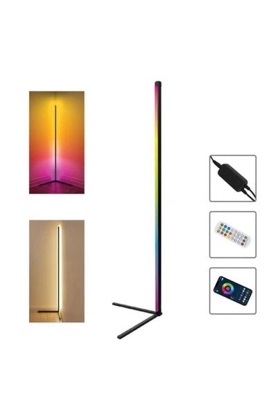 Generic مصباح أرضي زاوية LED ذكي 16 مليون لون متفاعل مع الموسيقى 10 واط