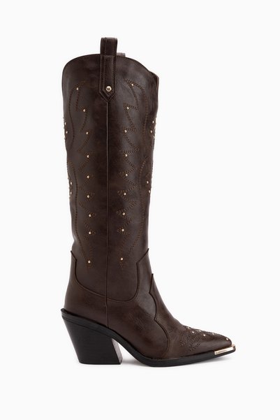 Limoya Elnora Coffee Embroidered Western Women's Boots
