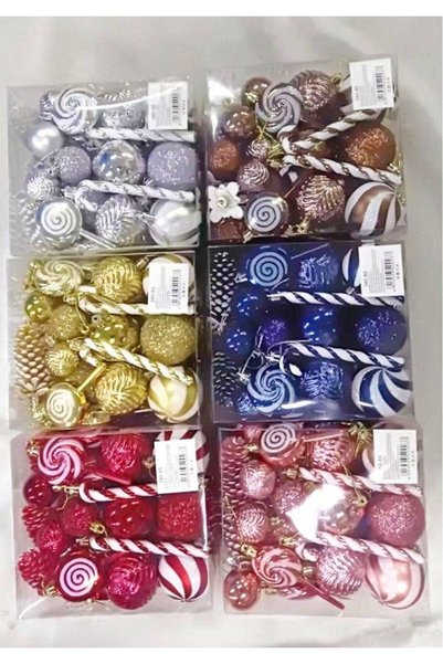 OEM Christmas Ornament Set, 40 pcs Silver