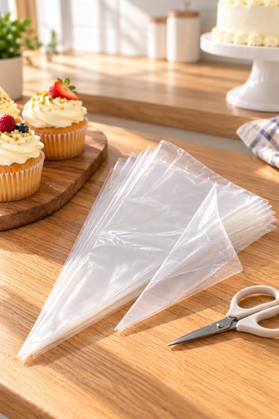 Snow Homs Piping Bag for Decorating Cakes and Pastries—Whipped Cream Bag, Large Size, 50 Count