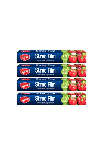 Roll-Up Streç Film Set 30cm X 33m X 4 Kutu (8'li Paket)