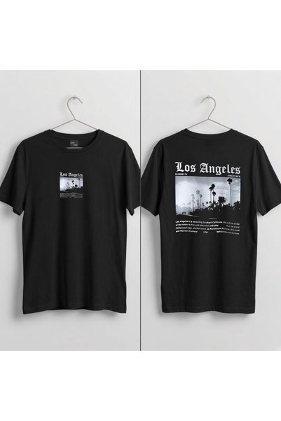 playwear Los Angeles V3 Printed 100% Cotton Crew Neck T-Shirt