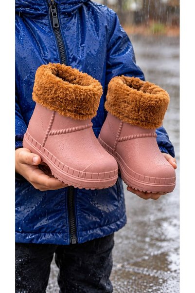 PLN SHOES حذاء مطر وثلج للأطفال من ماركة كوكو، مقاوم للماء، مانع للانزلاق، مب...