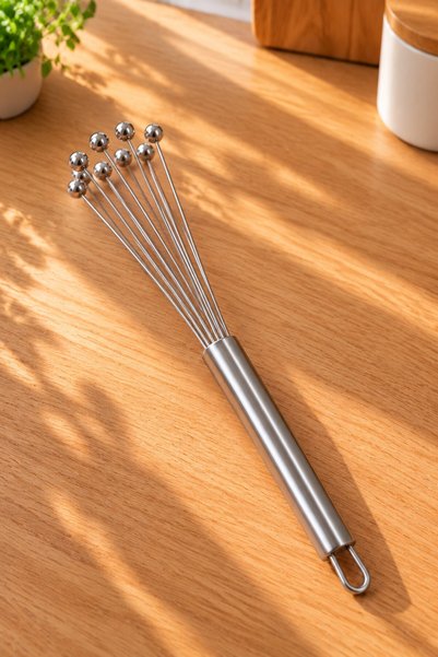 Snow Homs Adjustable Stainless Steel Metal Bead Ball End Beater Sauce Mixer Ball End Egg Beater