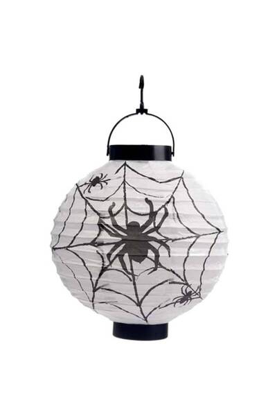 Edco Halloween Decorative Lantern with Light, Ø 20 cm, Hangable – 4 Models: P...
