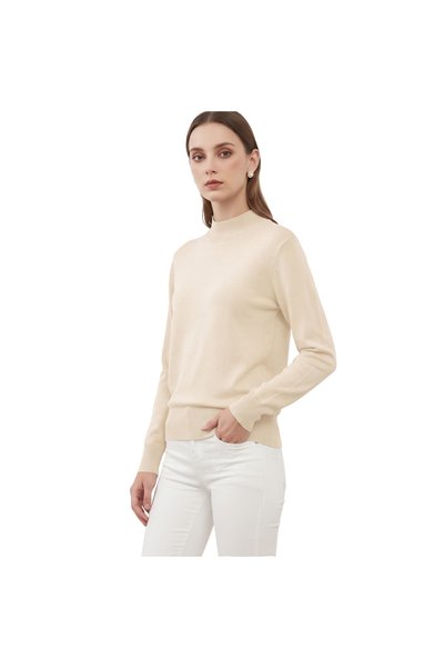 OtherMax Pulover de damă cu guler înalt din tricot ușor și moale, elegant, ca...
