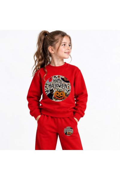 playwear Σετ φούτερ με σχέδιο μπαλονάκι του Χάλοουιν, με τύπωμα, για κορίτσια...