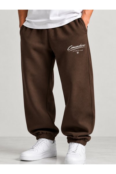COMANCHERO Unisex Athletic Club Signature Logo Print Elastic Waist Sweatpants