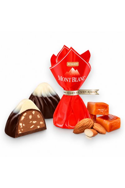Roshen Mont Blanc chocolate pralines with caramelized almonds 1 kg