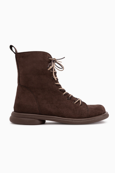 Limoya Florine Coffee Suede Double-Laced Women's Boots
