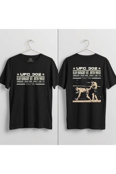 playwear Ufc 302 V2 Printed 100% Cotton Crew Neck T-Shirt